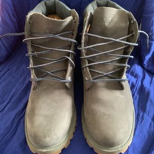 Timberland boots kids grade school 5.5y blue gray